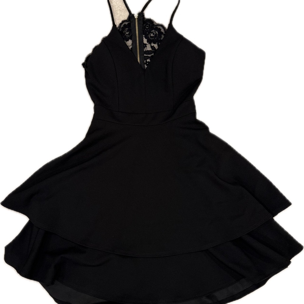 B Darlin Black Lace Mini Dress